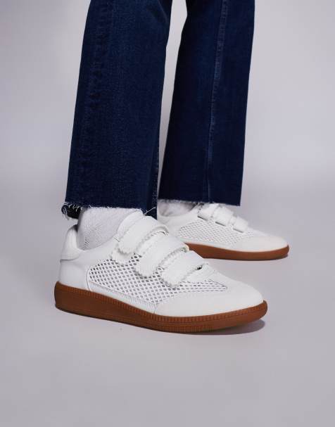 Steve Madden Momentum velcro trainers in white - view 1
