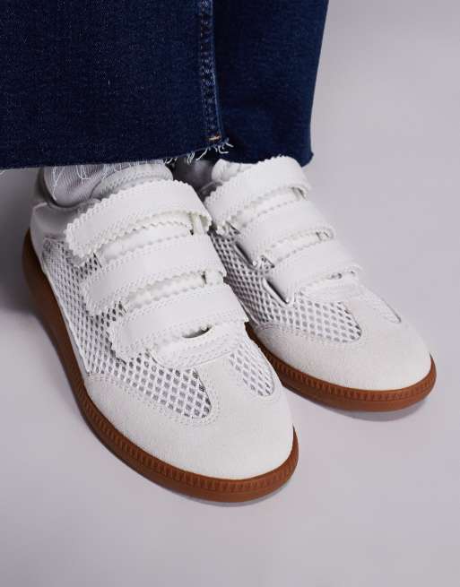 Steve Madden Momentum velcro trainers in white, 3 of 5
