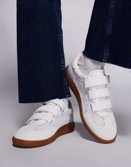 Steve Madden Momentum velcro trainers in white, 4 of 5