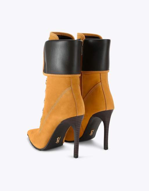 Steve Madden Morals wheat nubuck high ankle boots in tan, 3 of 4