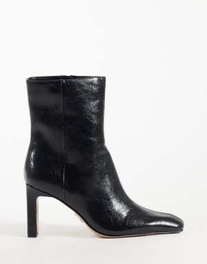 Steve Madden Morph heeled ankle boots in black crinkle