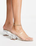 Steve Madden Mott heeled sandals in clear