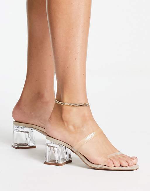 Steve madden clear sales block heel