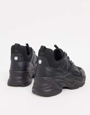 steve madden black chunky trainers