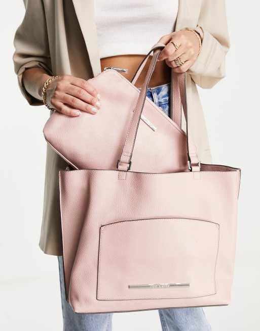 Steve Madden multi bag tote with coin purse and crossbody in blush