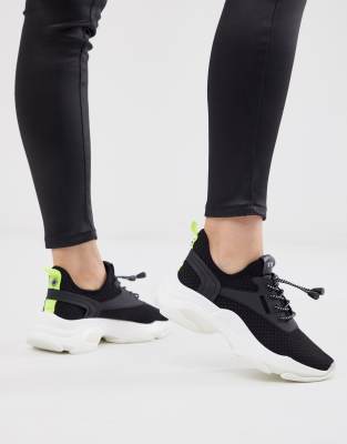 steve madden black chunky trainers
