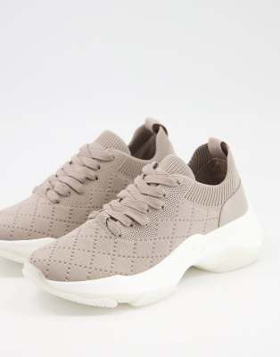 Steve Madden Myles chunky sneakers in taupe-Neutral