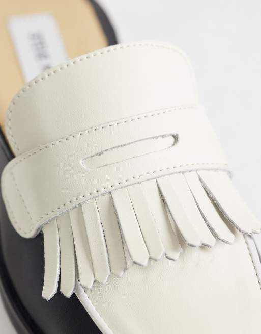 Steve Madden Nanette mule loafers in black/white, 2 of 4