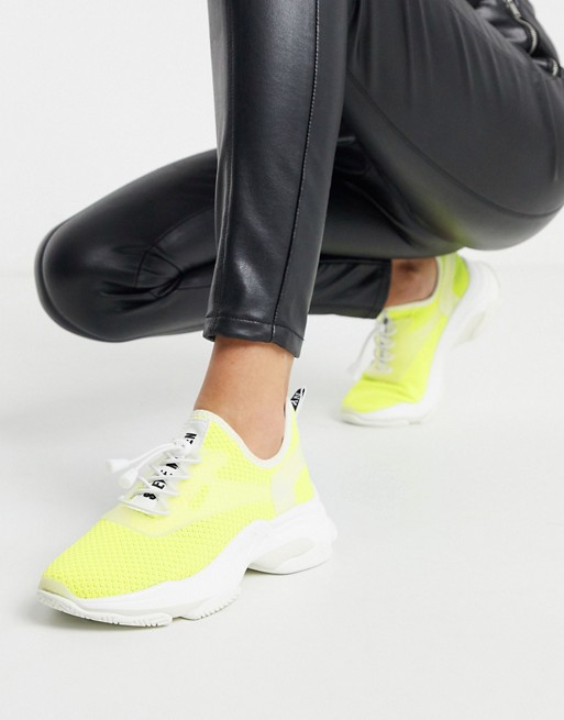 Steve Madden neon sporty trainer in yellow