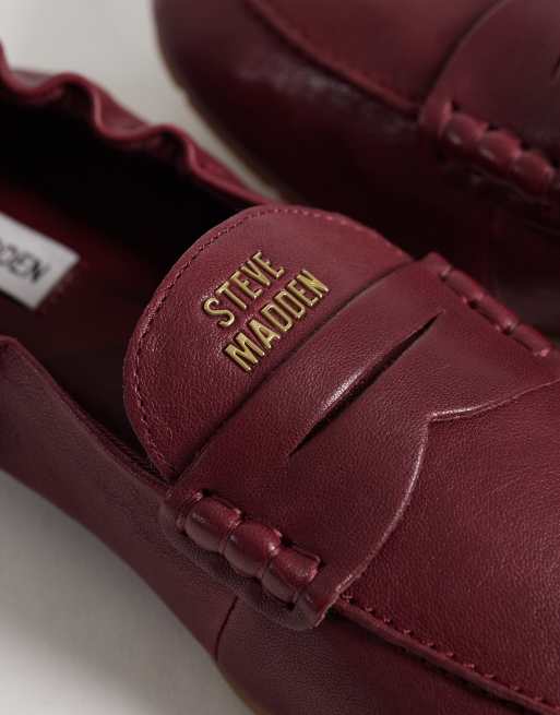 Steve Madden Newbury loafers in dark cherry, 4 of 4
