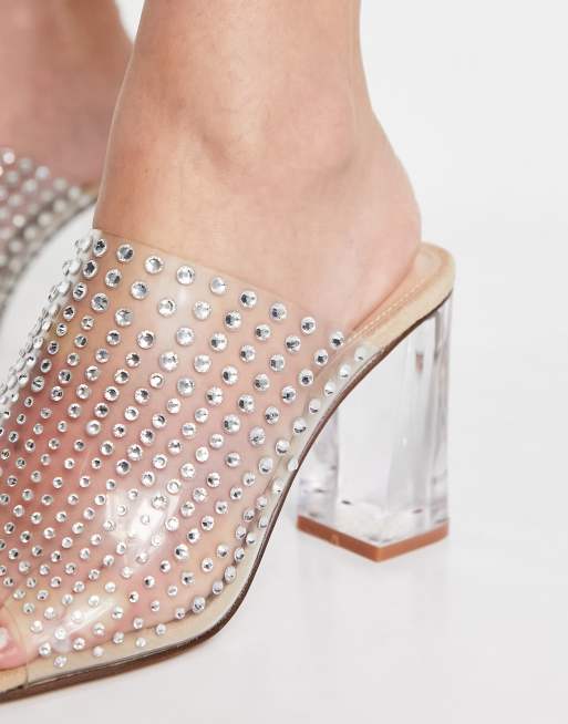 Steve madden hot sale clear mules