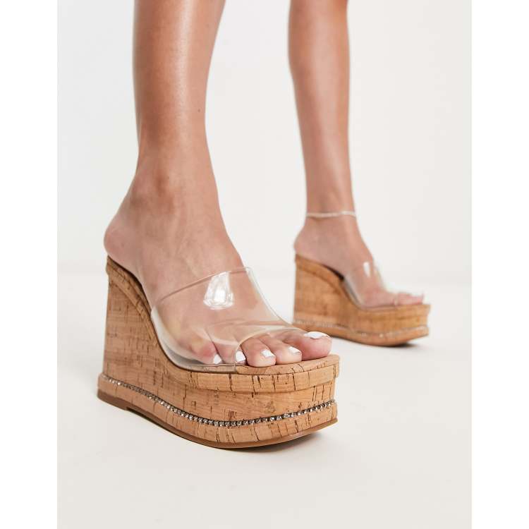 Steve madden bloom clear sales wedge