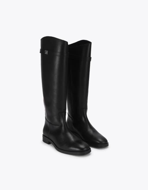 Steve Madden Novi black leather knee boots in black, 2 of 4