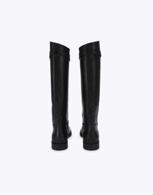 Steve Madden Novi black leather knee boots in black, 3 of 4