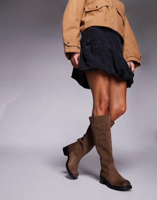 Steve Madden - Novi DK - Ruiterlaarzen met gesp in taupe suède, 2 van 4