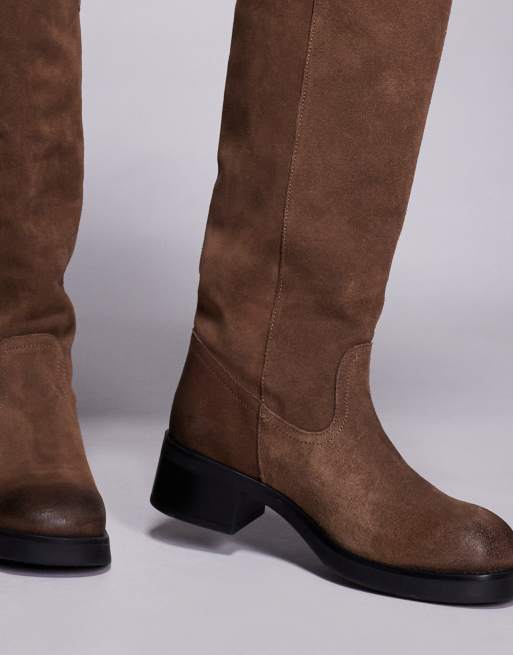 Steve Madden - Novi DK - Ruiterlaarzen met gesp in taupe suède, 4 van 4