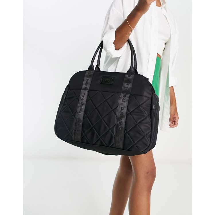 Steve Madden Quilted Weekender Women Nylon Duffel Bag