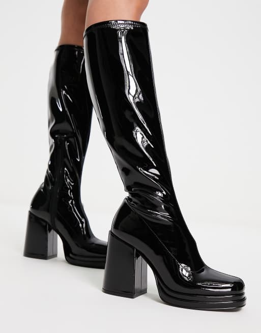 Steve madden 2024 shiny boots