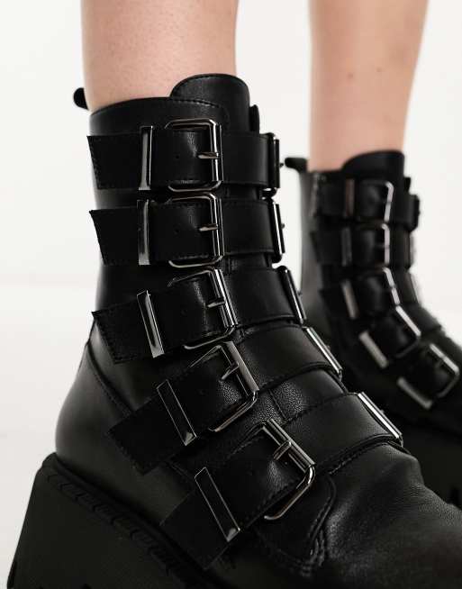 Steve madden boots with hot sale buckles