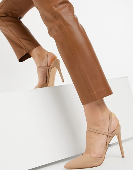 Steve Madden palie pointed heeled shoes in beige