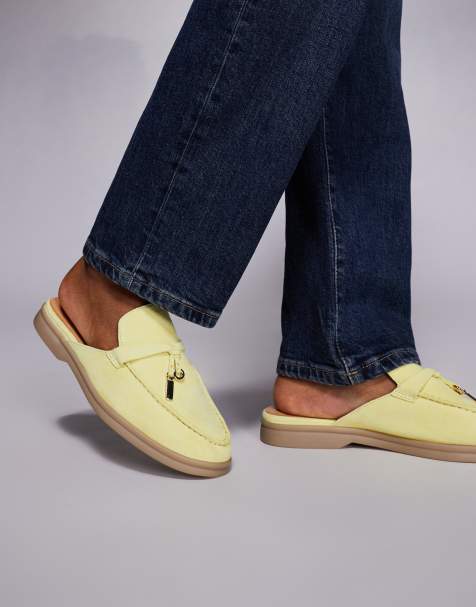Steve Madden Patrizia mule loafers in yellow suede - view 1