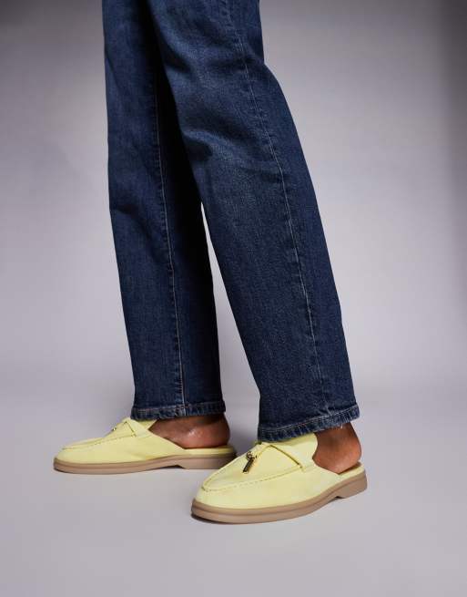 Steve Madden Patrizia mule loafers in yellow suede, 2 of 4