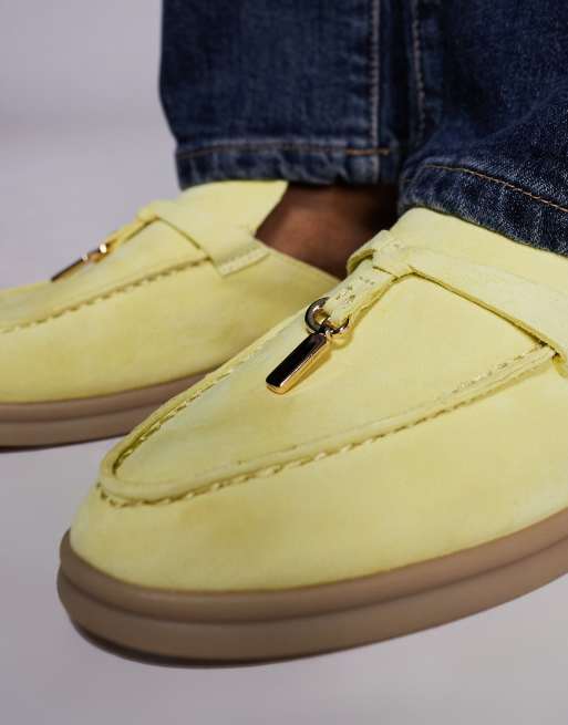 Steve Madden Patrizia mule loafers in yellow suede, 4 of 4