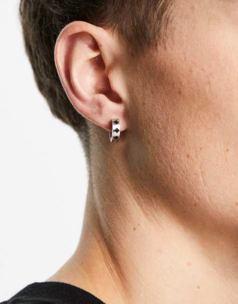 Steve Madden - Petites boucles d'oreilles avec croix - Argenté - view 1