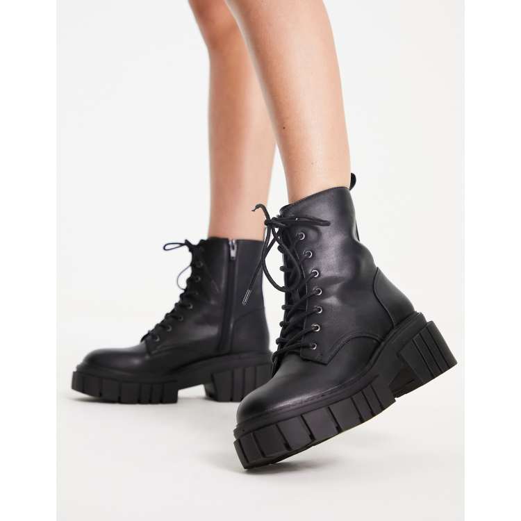 MANGO 72 Women's Lace Up Buckle Embellished Boots - SHOE BARGAIN WAREHOUSE  (WWW.)