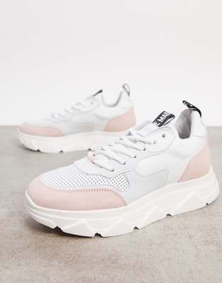 steve madden white and pink sneakers