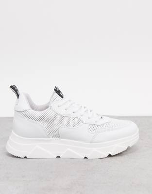 flatform leather trainers