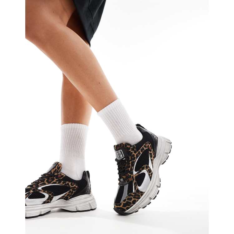 Steve Madden Plaja chunky trainers in leopard print ASOS