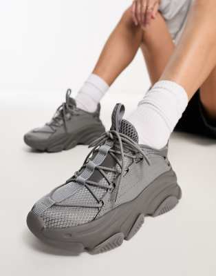 Steve Madden Portable chunky trainers in dark grey - ASOS Price Checker