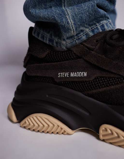 Steve Madden Posess-H chunky trainer in brown, 3 of 5