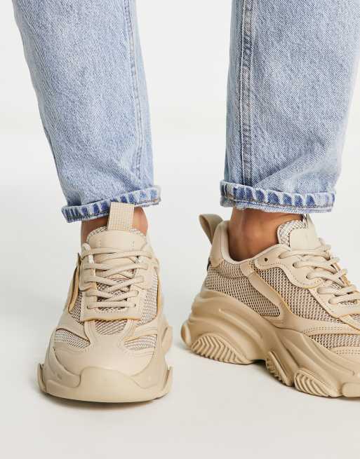 Ordenado Romance papa Steve Madden Possession chunky lace-up sneakers in tan | ASOS