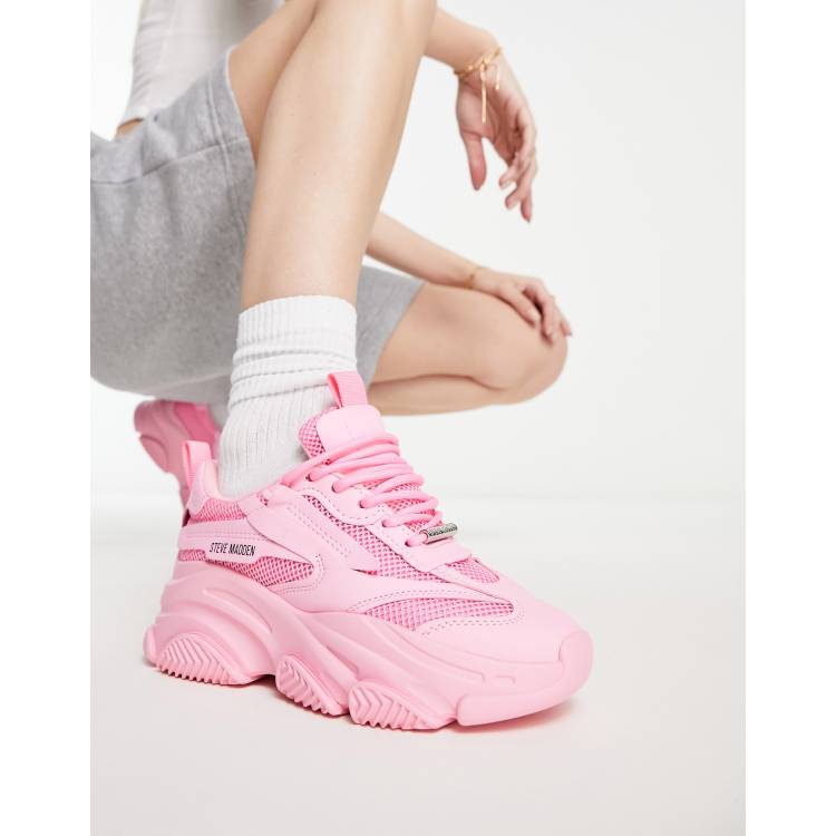 Steve Madden Possession chunky trainers in white, ASOS