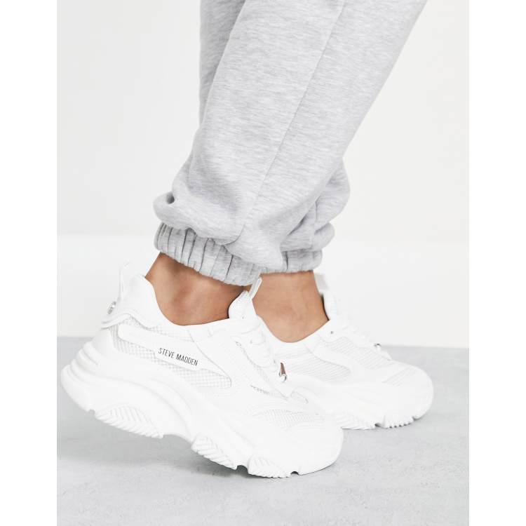 White chunky womens store trainers