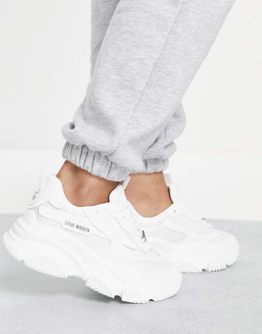 Steve Madden Possession chunky trainers in white, ASOS