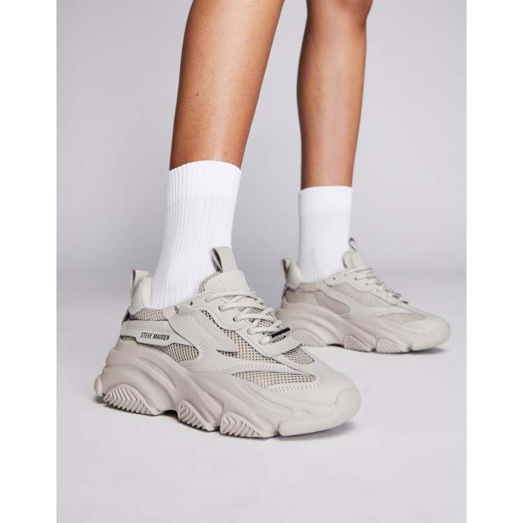 Steve Madden Possession E chunky Trainers in Greige ASOS