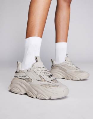 Steve Madden - Possession-E - Sneaker in Grau-Beige mit dicker Sohle-Neutral