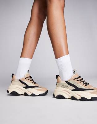 Steve Madden - Possession-E - Sneaker in Khaki mit dicker Sohle-Grün