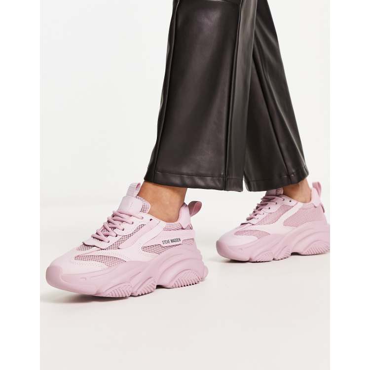 POSSESSIVE Hot Pink Sneakers - Steve Madden Australia