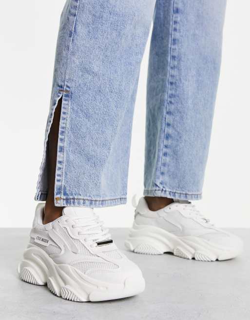 Steve Madden Possession chunky trainers in white, ASOS