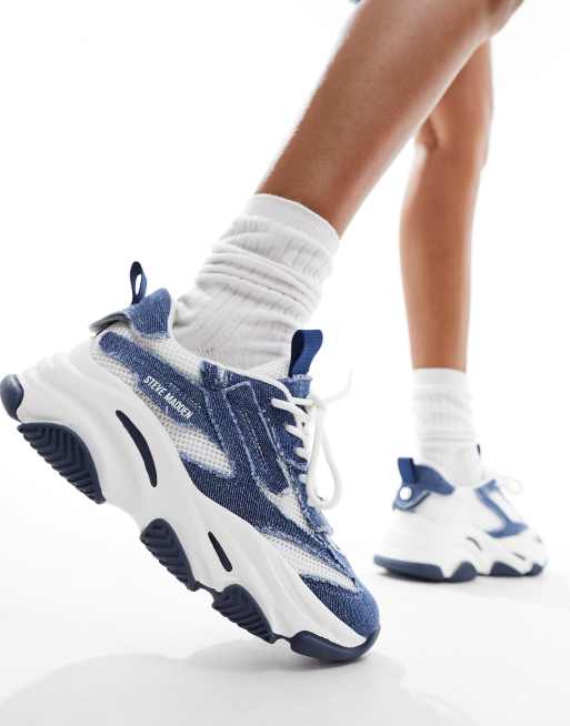 Steve Madden Possession trainers in denim | ASOS