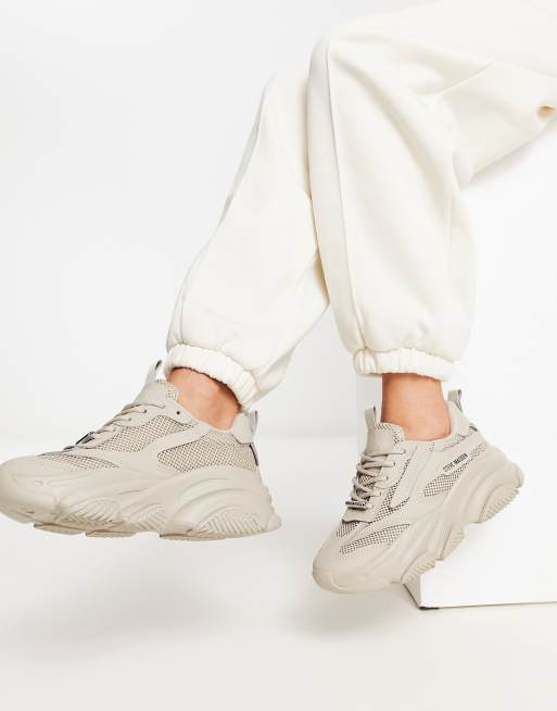 Steve Madden Possession chunky trainers in white, ASOS