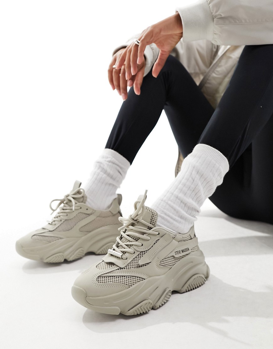 Steve Madden Possession trainers in greige-Neutral