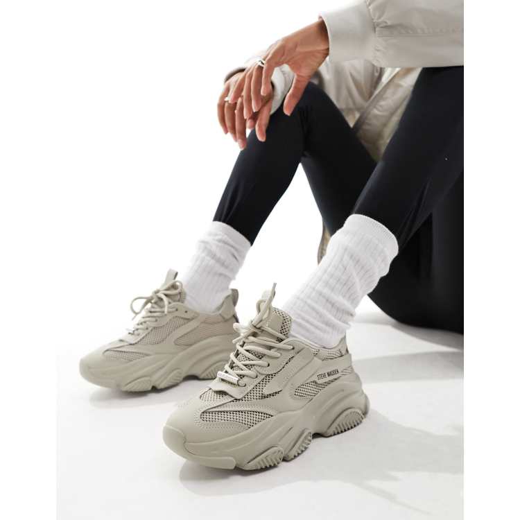 Steve Madden Possession trainers in greige | ASOS