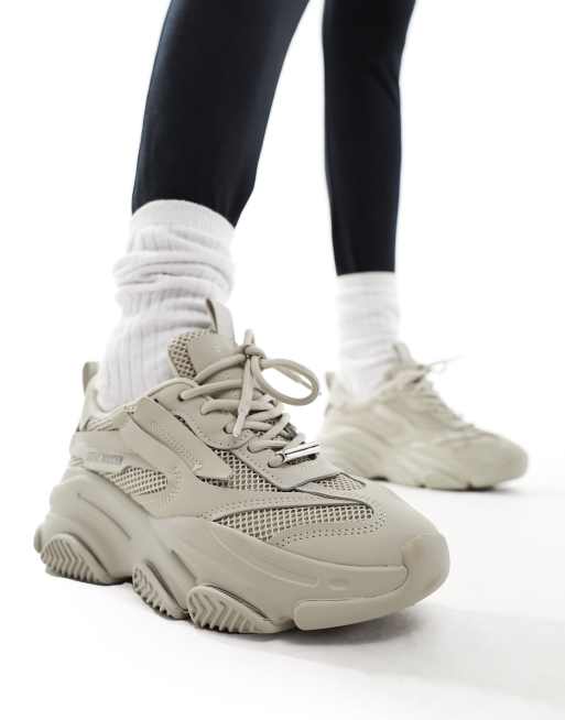 Steve Madden Possession trainers in greige | ASOS