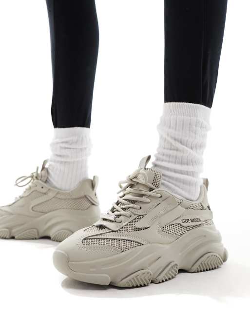 Steve Madden Possession trainers in greige | ASOS