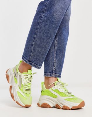 Steve Madden Possession trainers in lime and white - ASOS Price Checker